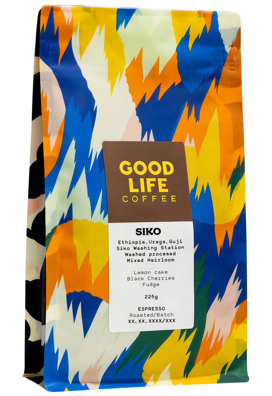 Siko- espressokahvipussi. Siko Washing station pesuaseman pesty etiopilainen espressopaahdettu kahvi.