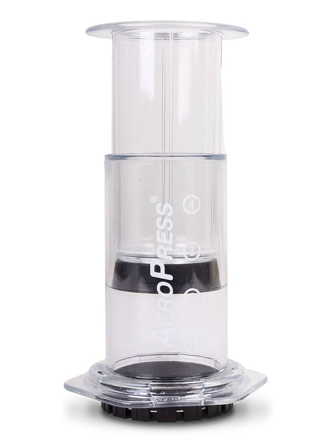 Aeropress - kahvinkeitin. Kirkas Aeropress laite kahvinvalmistukseen
